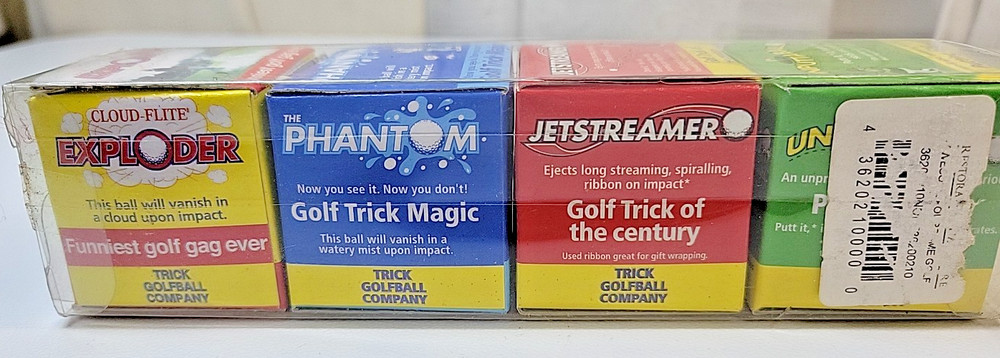 NIP 4-Trick Golf Ball Gift Pack Great Laugh Exploder Phantom Etc.