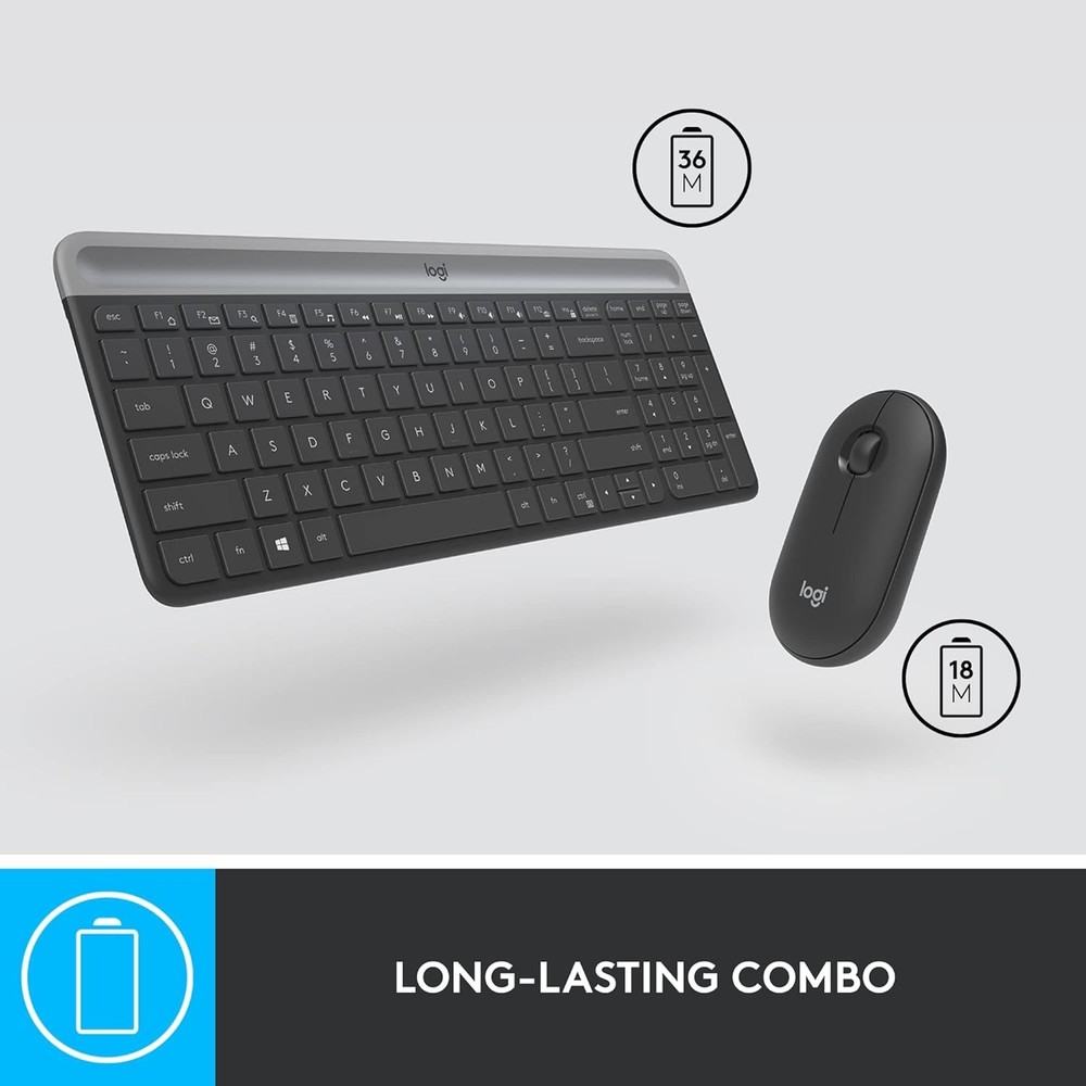 Graphite MK470 Wireless Keyboard and Mouse Combo - Perfect for Windows Users