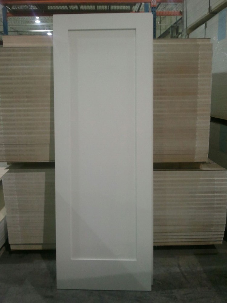 1 Panel Primed Flat Mission Shaker Stile & Rail Solid Core Door Slabs 8ft Height