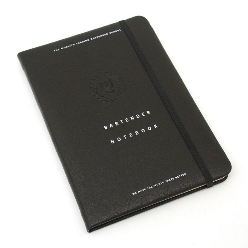 NIB Beautiful European Bartender School Black Bartender Notebook