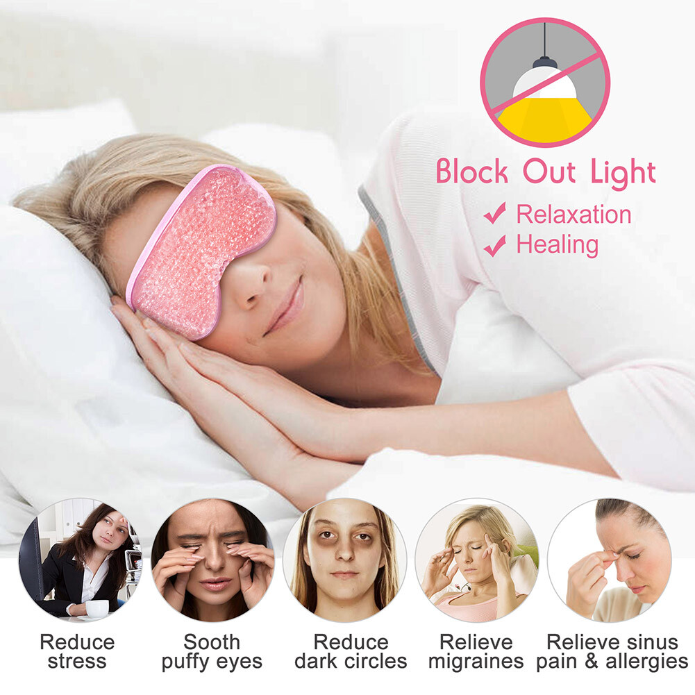 Gel Eye Mask Hot Cold Compress Pack Therapy Cooling Mask for Puffy Dry Eyes