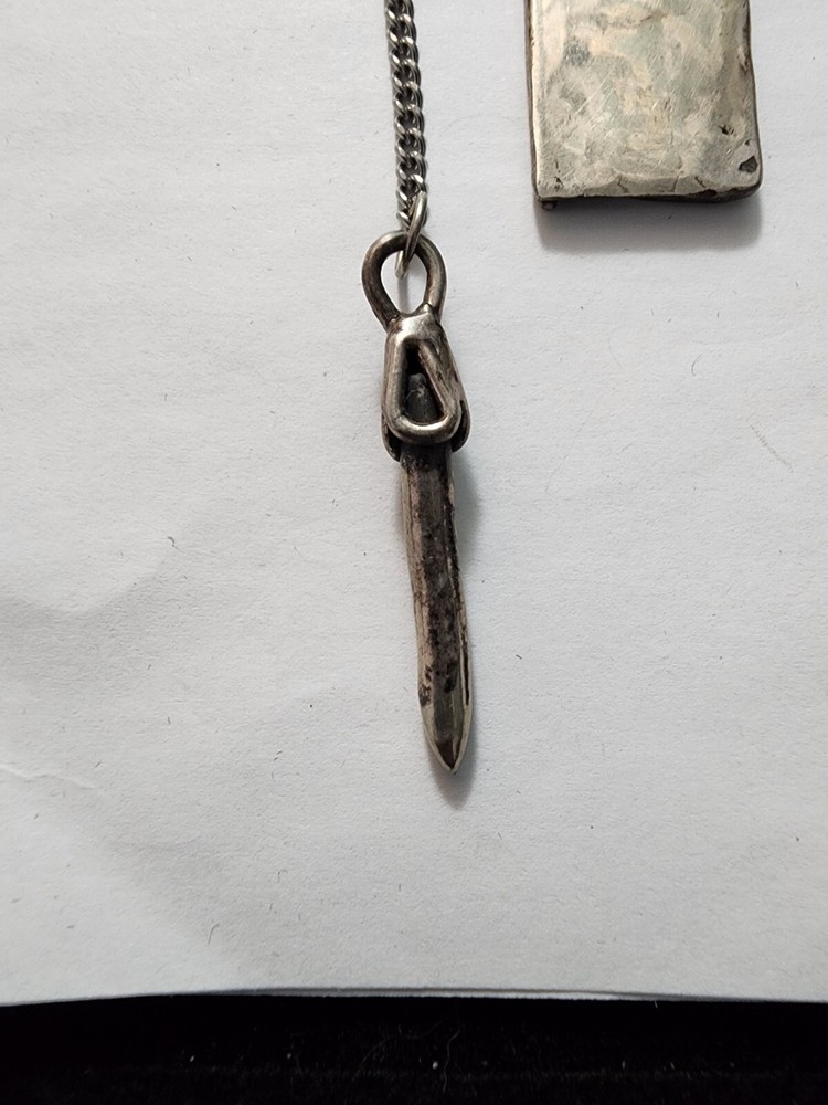 Handmade Sterling Silver Pendulum - Raised Labyrinth Design