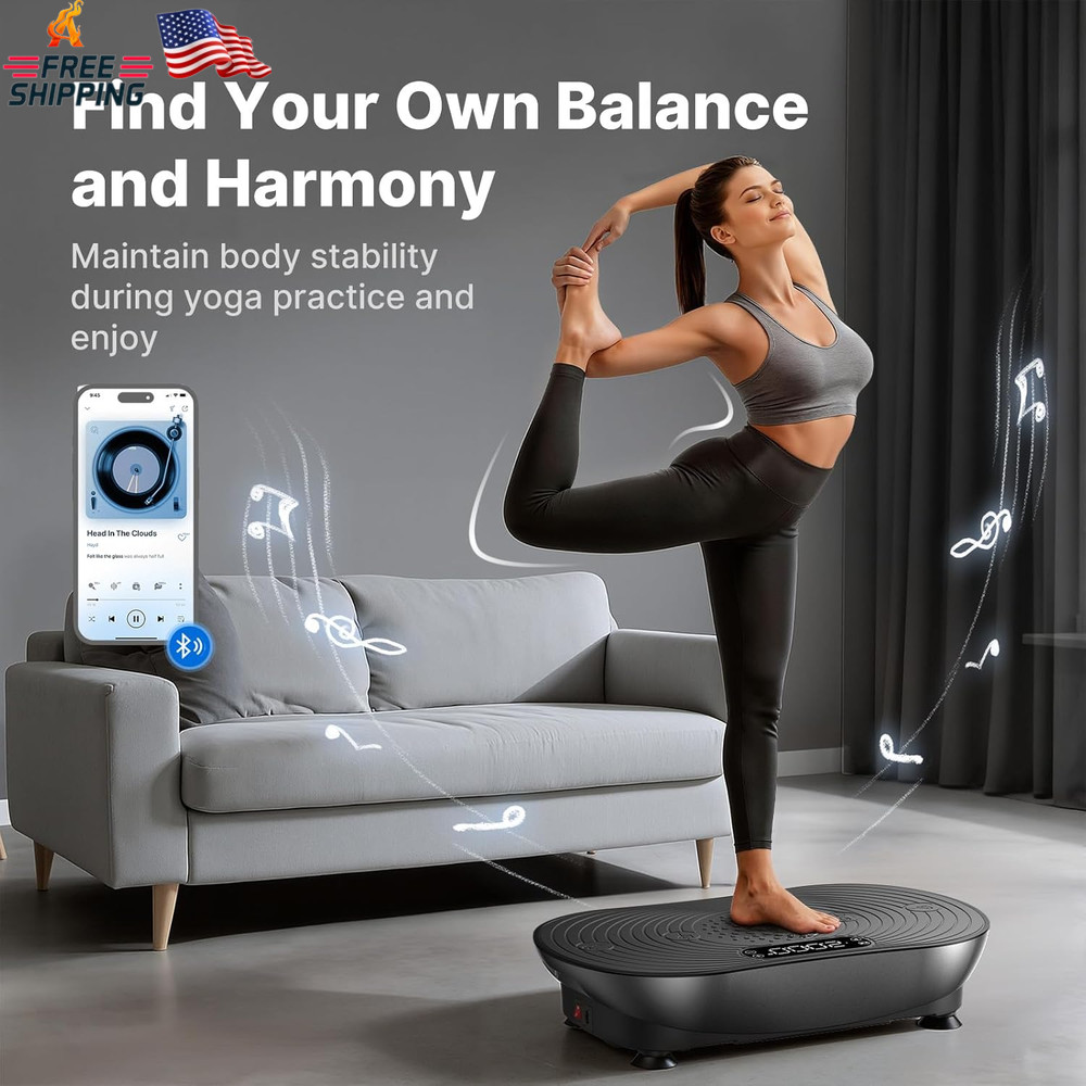 MERACH Vibration Plate Exercise Machine, Vibrating Platform for Lymphatic Draina