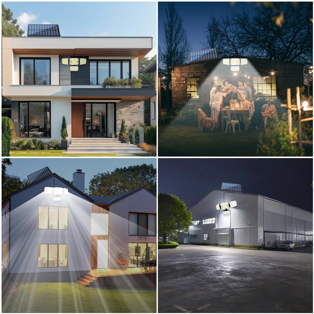 Solar Outdoor Lights, Motion Sensor Security Lights with Remote Control, 3000...