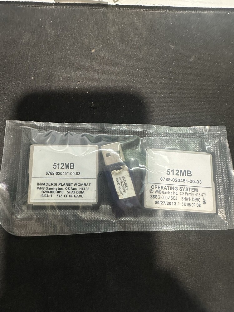 WMS WILLIAMS BB2 SLOT MACHINE SOFTWARE SET-     INVADERS PLANET WOMBAT