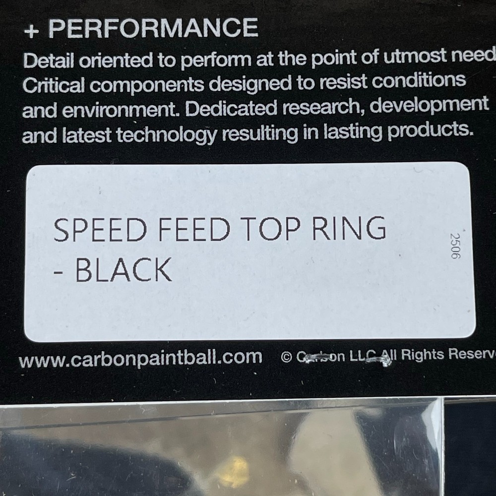 NEW CRBN DRV Speed Feed Top Ring - Black