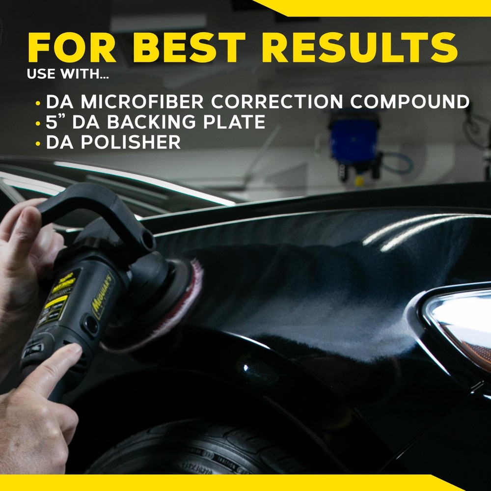 Meguiars DA 5’’ Microfiber Cutting Disc, Microfiber Pads Compatible with a DA