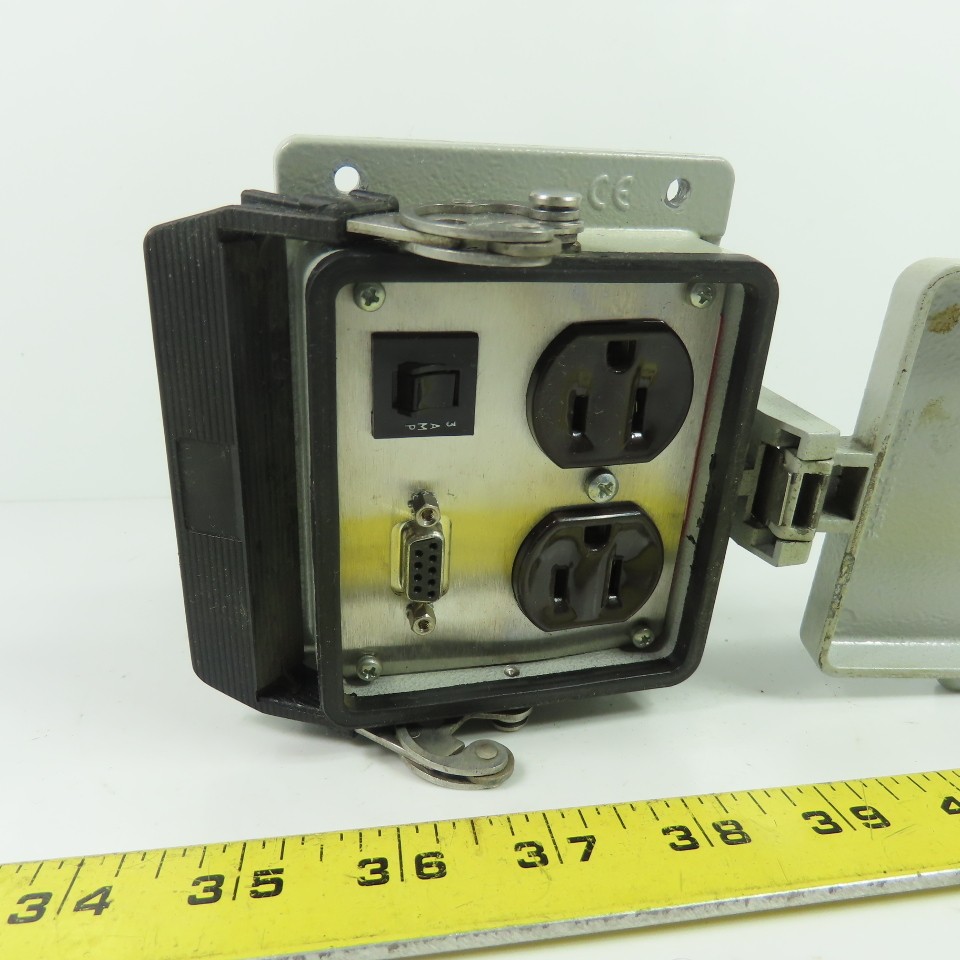 Mencom NEMA Type 4 Programming Port Interface 115VAC Dual Outlet D-Sub 9