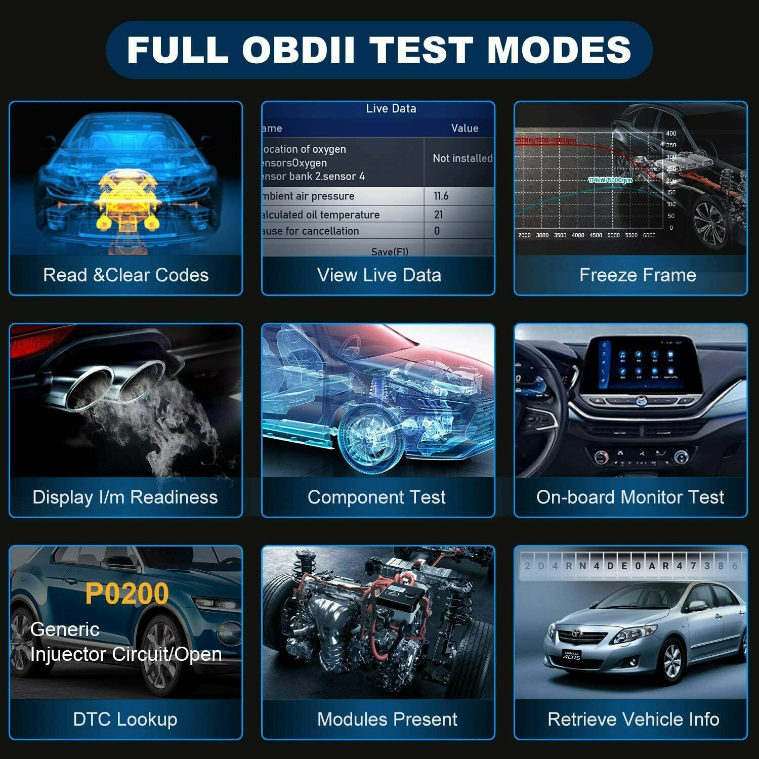 Foxwell NT301 OBD2 Scanner Code Reader OBD II Check Engine Car Diagnostic Tool
