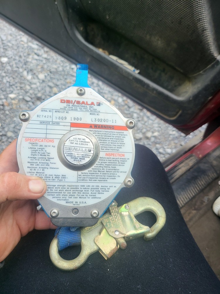 Self-Retracting Life Lines DBI/SALA  # L3020D-11   USA
