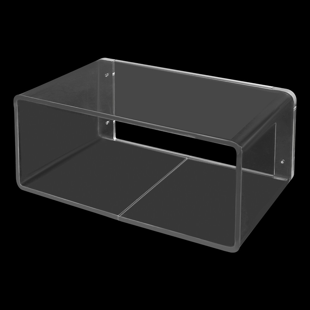 Clear Acrylic 2-Tier Wall-Mounted Nightstand | Floating Bedside Table