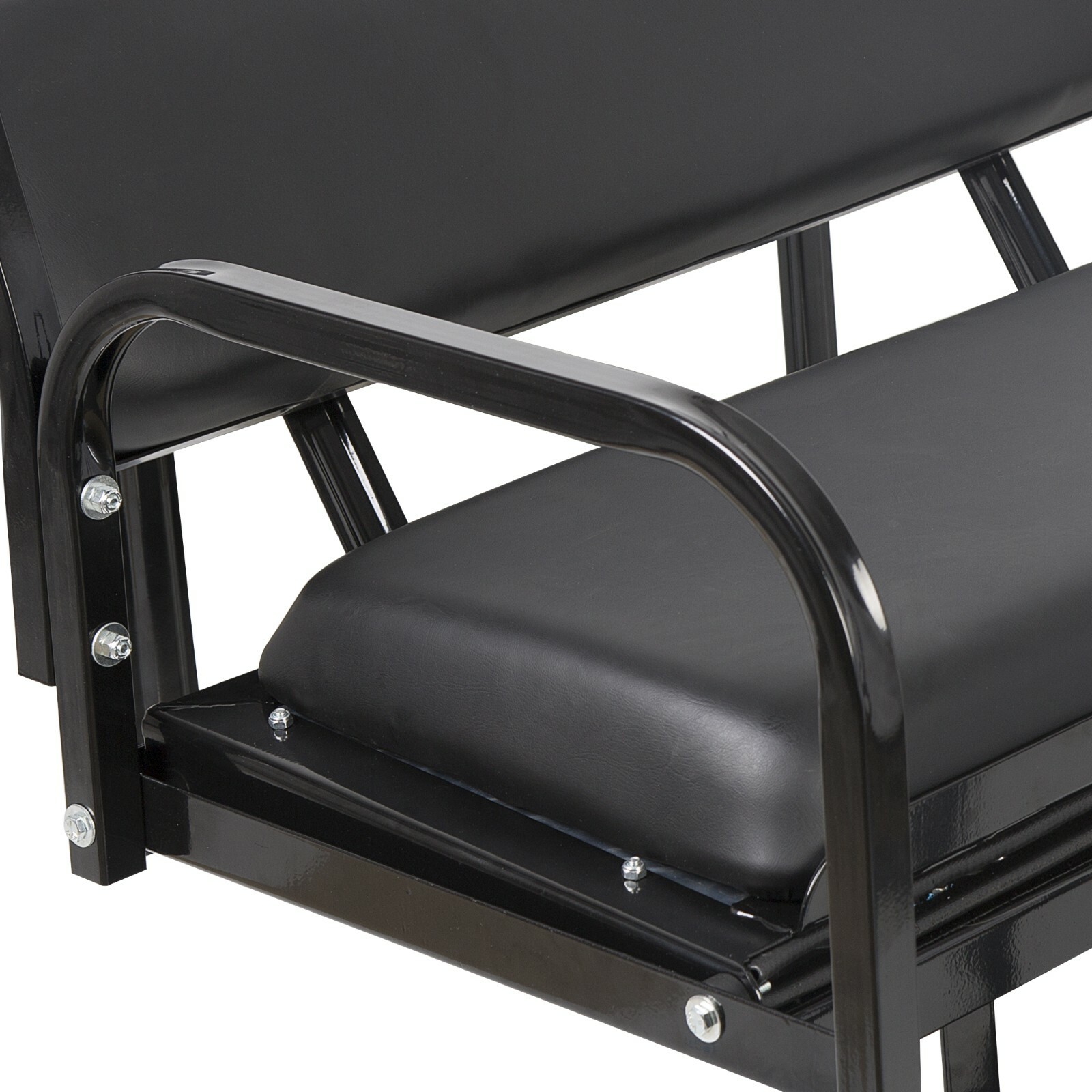 Rear Seat Kit w/ Grab Bar for Club Car DS (1982-2000.5) Golf Cart - Black