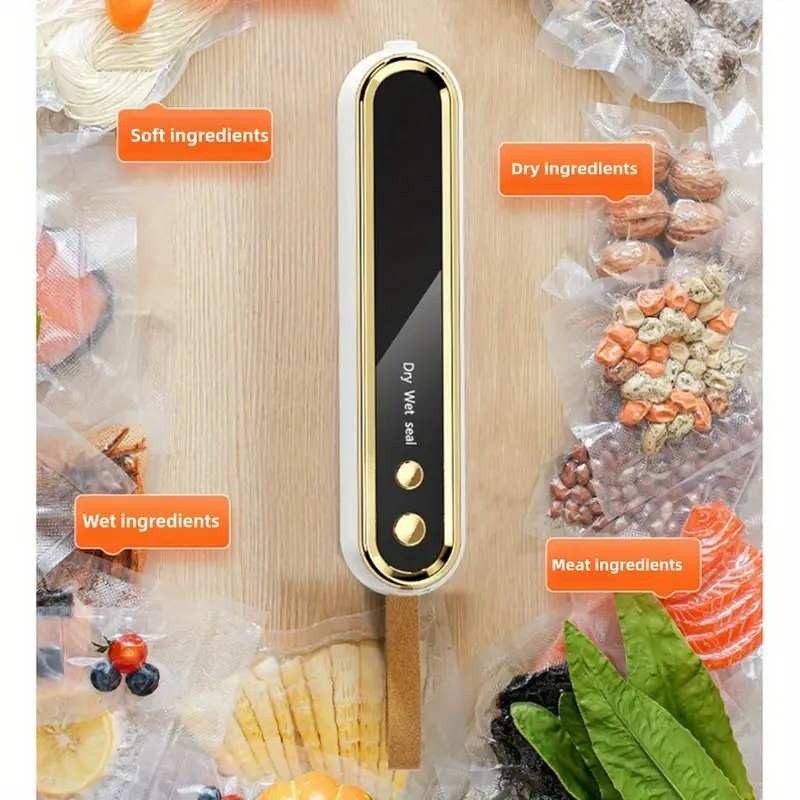 Multi-Functional Portable Automatic Food Sealer Machine White, Wireless, Compact