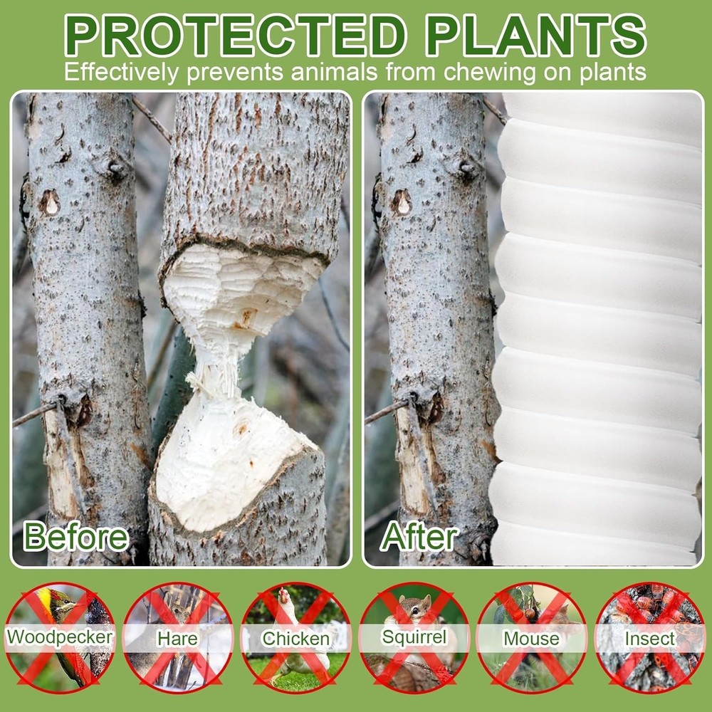 Durable Plastic Tree Wraps - 2 Size Spiral Trunk Protectors for Young Trees