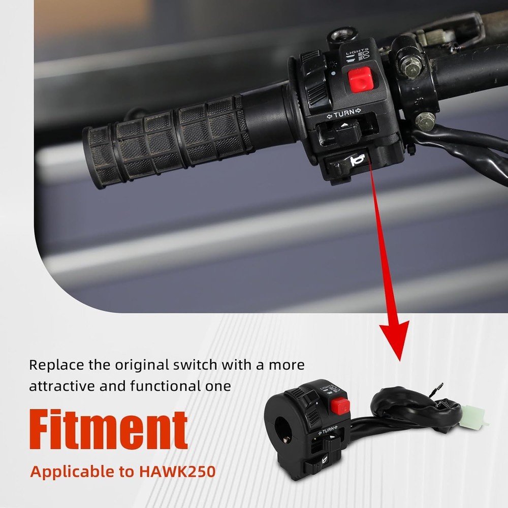 Left Handlebar Switch for Hawk 250 – Turn Signal, Light & Horn Button