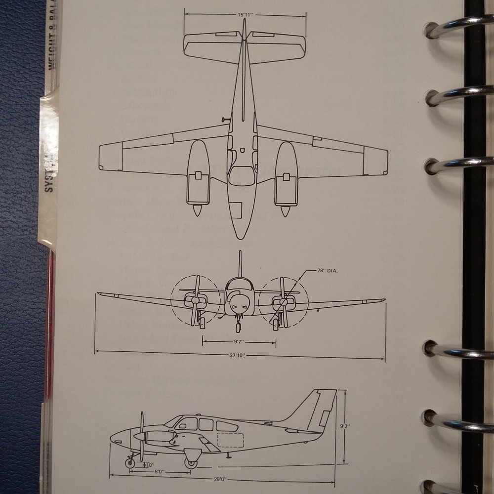 Beechcraft E55 and E55A Pilot's Operating Handbook, TE-768 thru TE-942