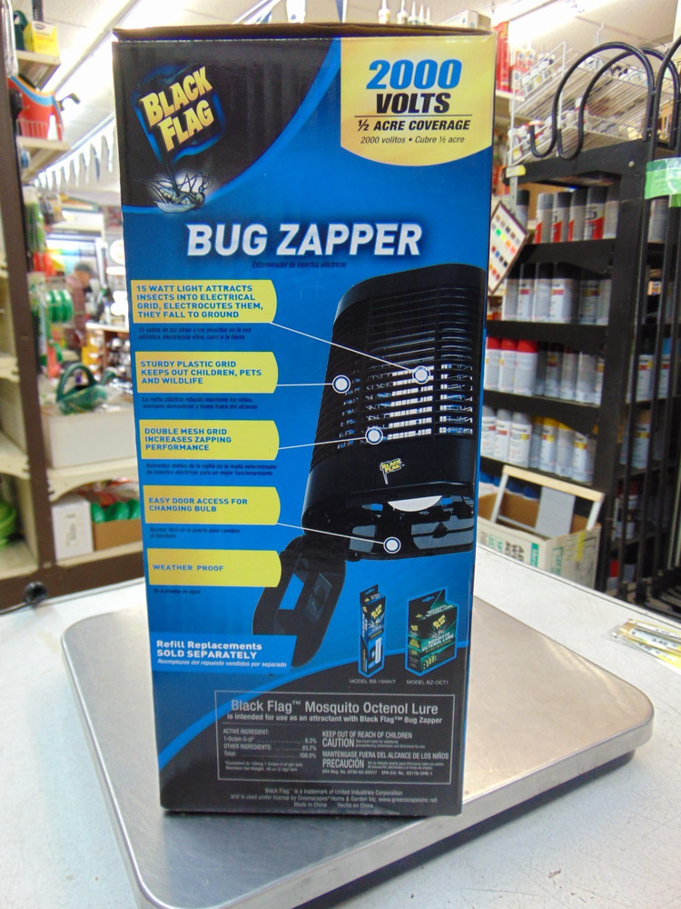 Black Flag 1/2-Acre 2000V Bug Zapper Model BZ-20 New In Box