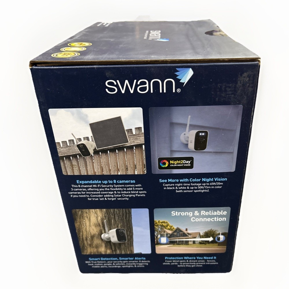 Swann MaxRanger Mini 4K Wireless Security System, 3-Pack