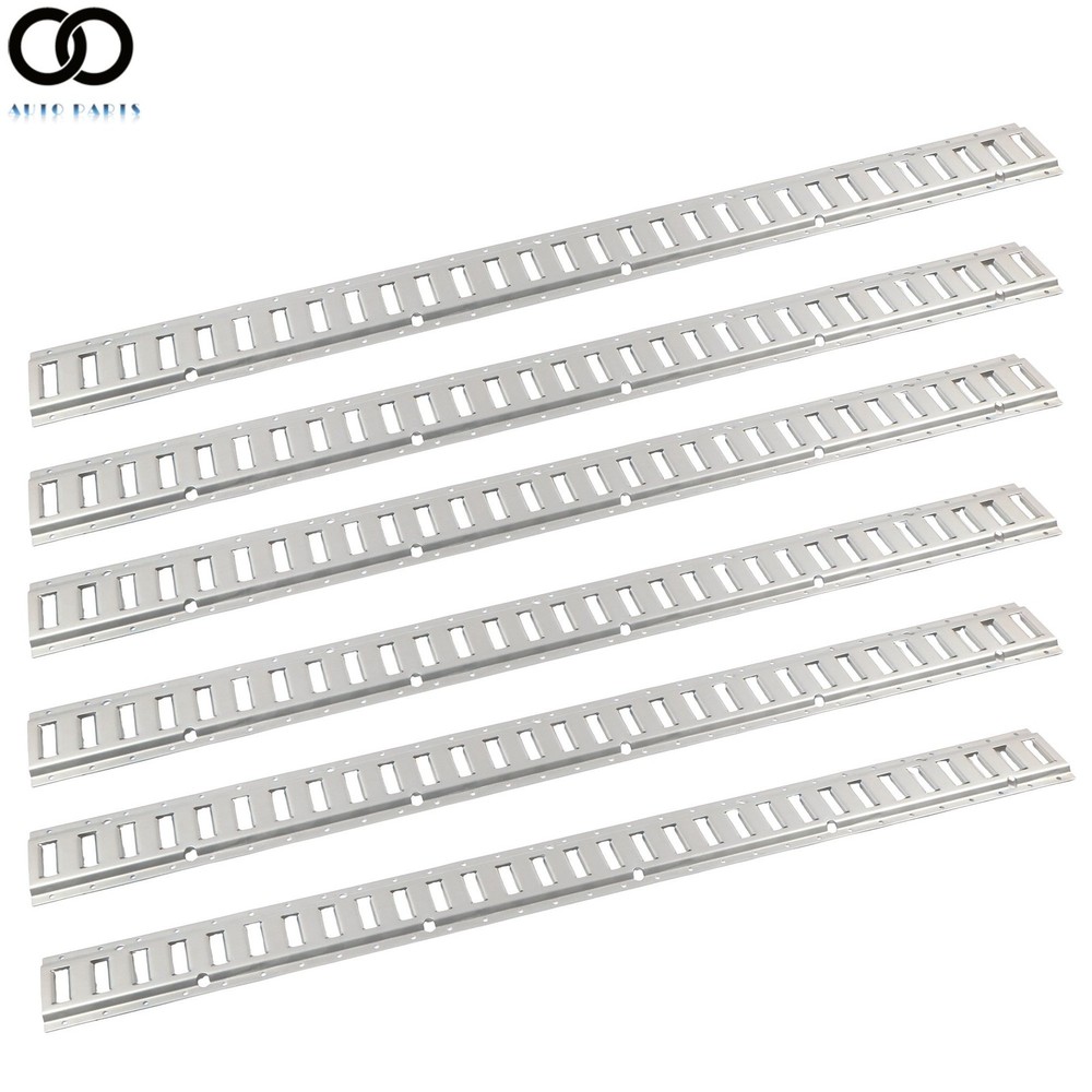 6 Pack 5' Horizontal E Track Tie Down Rail Kit Galvanized Steel Secure Cargo New