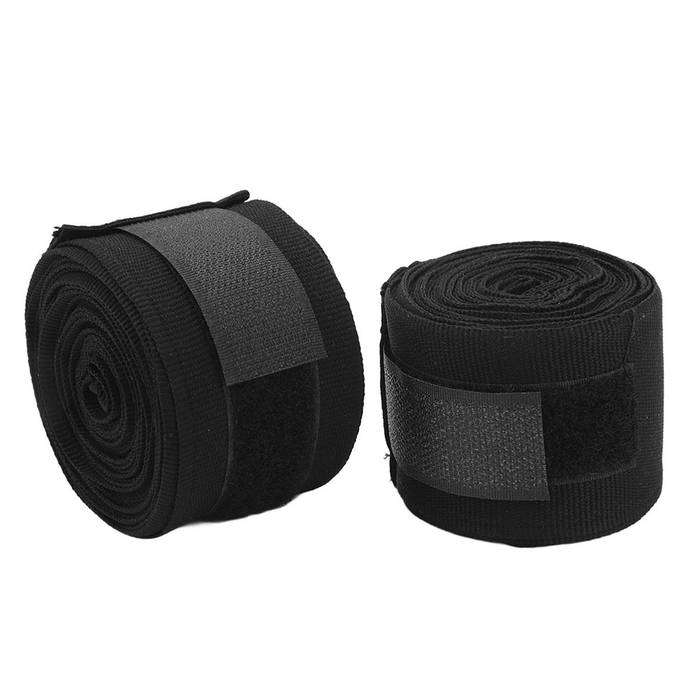 2pcs Boxing Handwraps 5m Quick Drying Hook Loop Black