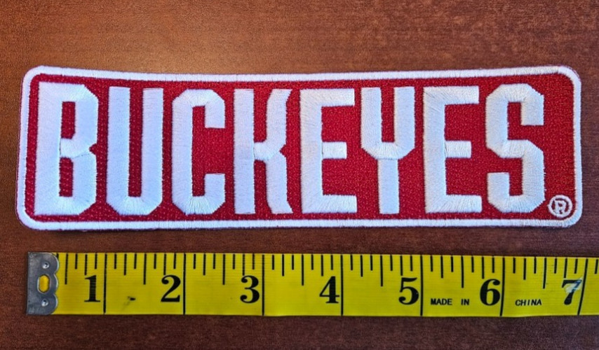 Ohio State Buckeyes 7" Iron On Embroidered Patch FREE Shipping!! RC2