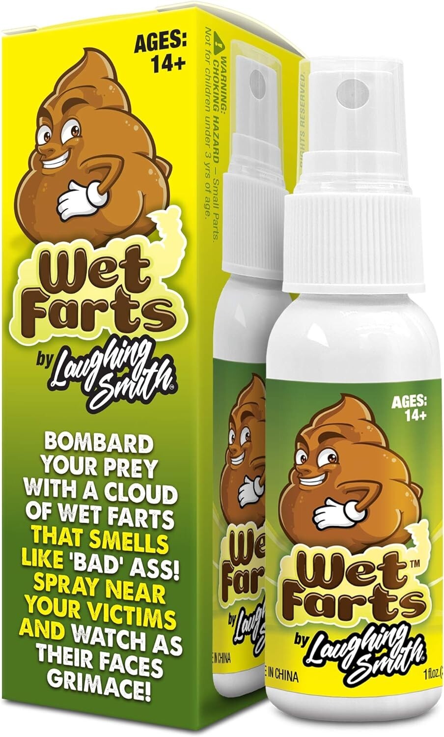 Laughing Smith - Wet Farts - Potent Stink Spray - Extra Strong Stink - Prank Gag