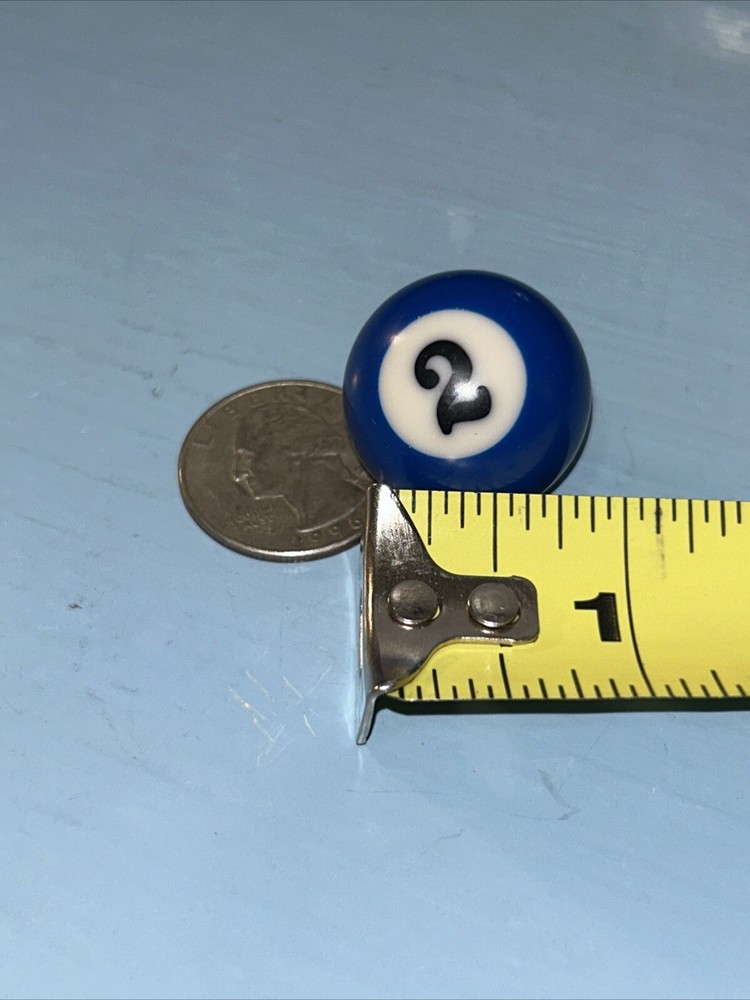 Replacement Mini Billiard Pool Ball Approx 1" Ball Number #2 Solid Blue