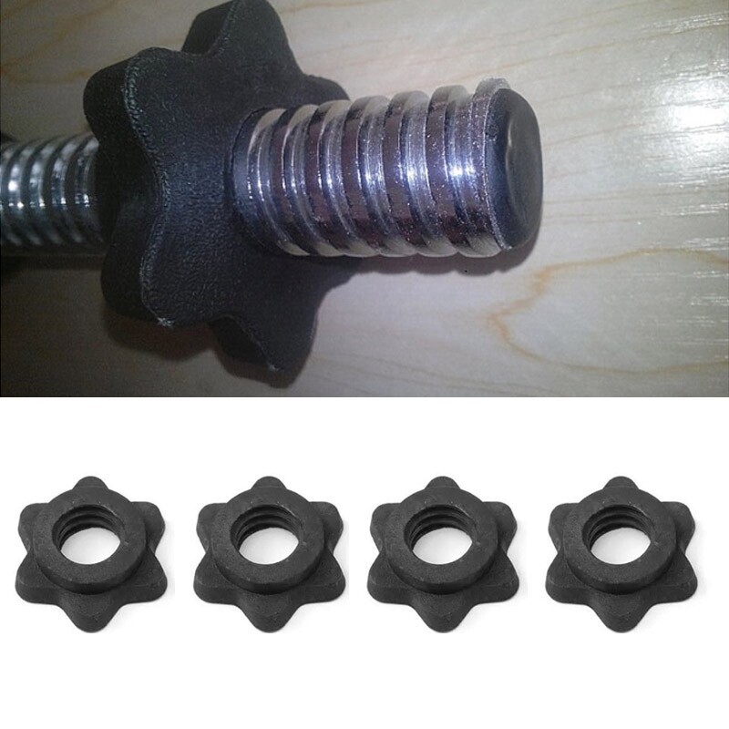 4PCS Spinlock Collars Secure Weight Locks for 1'' Standard Barbell&Dumbbell Bars