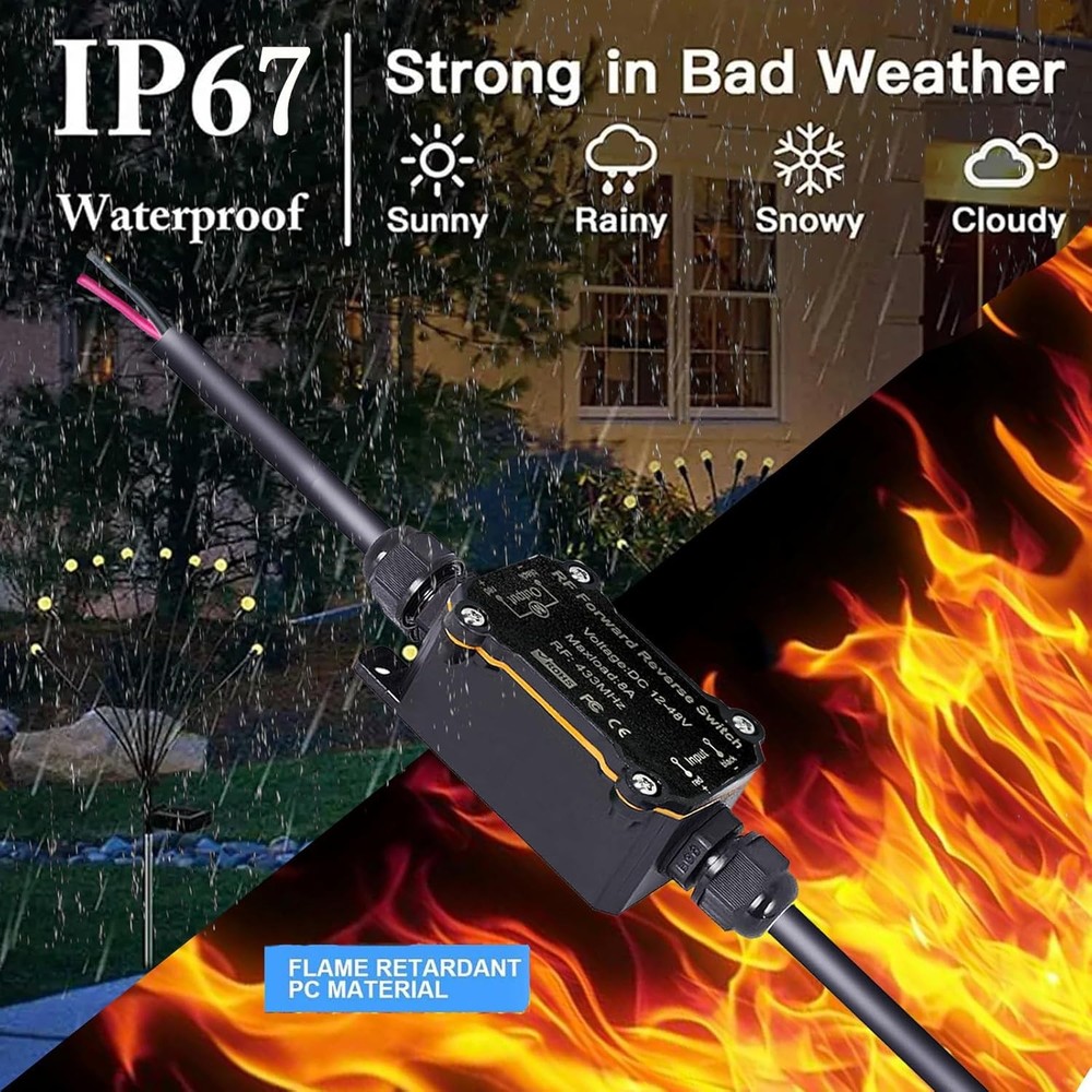 Wireless Winch Remote Forward Reverse Switch,DC12V-48V Waterproof Linear...