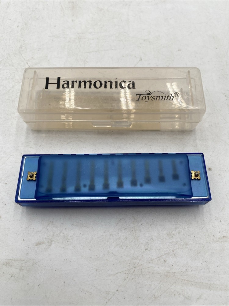 TOYSMITH HARMONICA TRANSLUCENT BLUE IN CASE