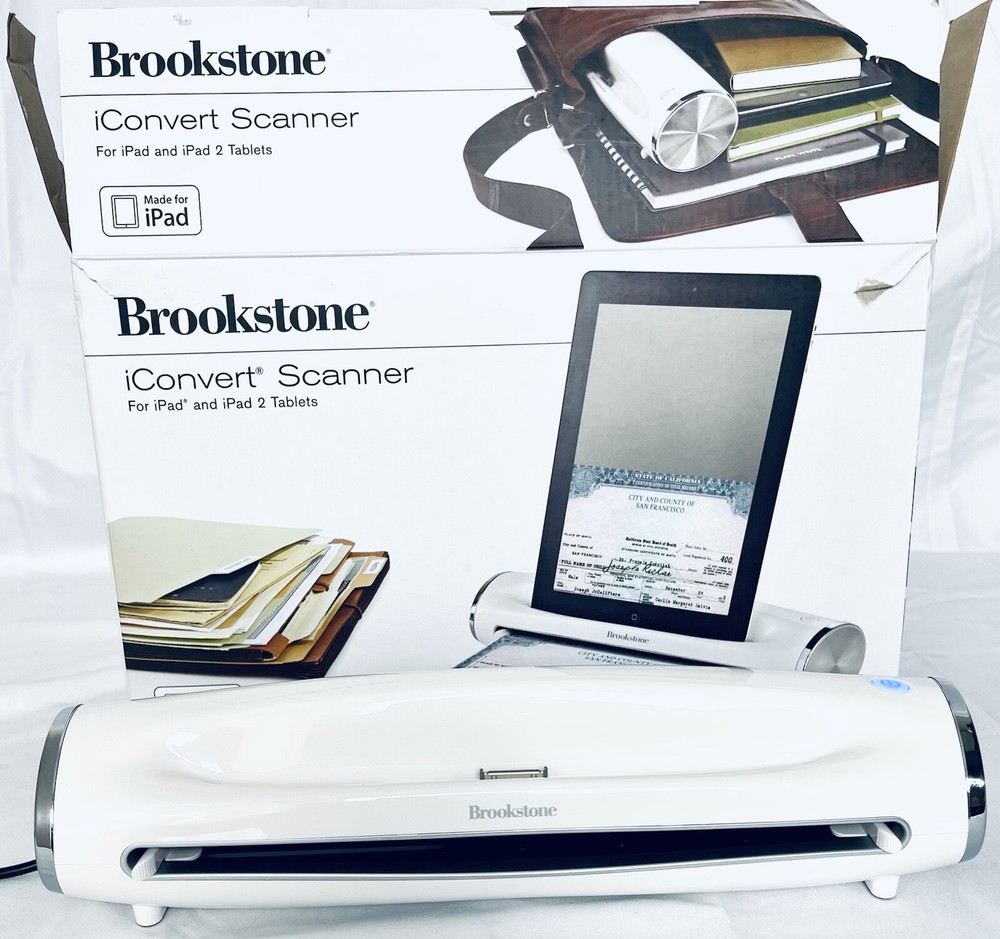 Brookstone iConvert Scanner for Apple iPad and iPad 2 Tablets Open Box