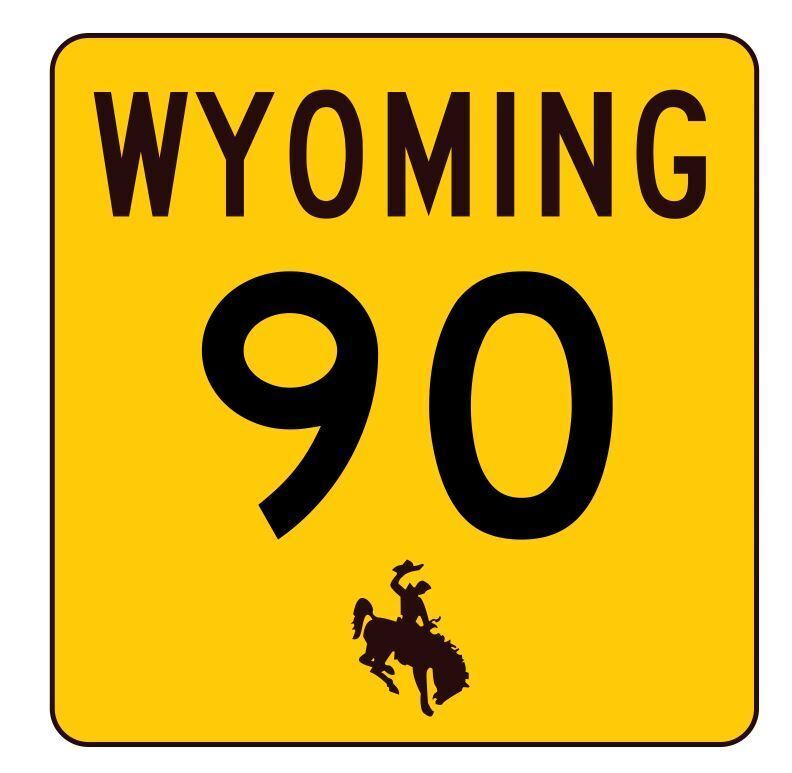 Wyoming Highway 90 Sticker Decal