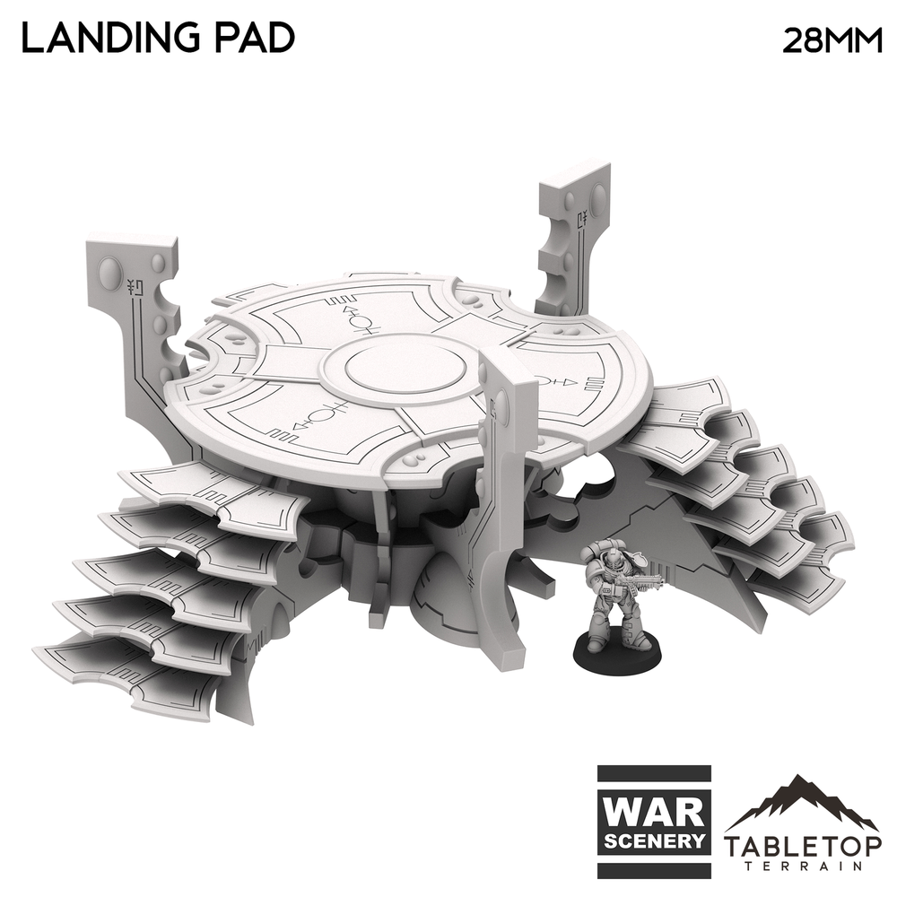 Eldari Staircase Landing Pad - Grimdark Wargaming Tabletop