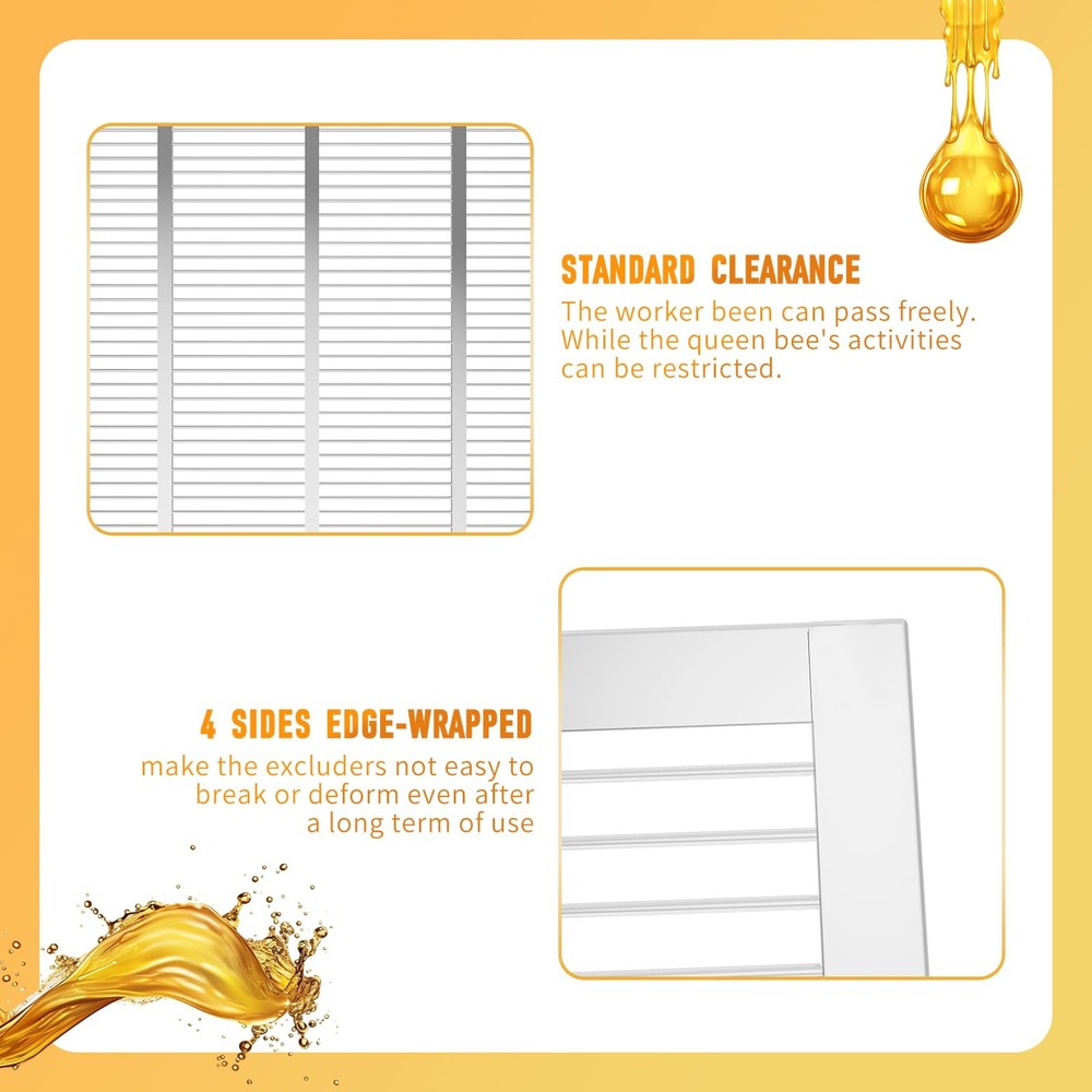 Metal Queen Excluder 3-Pack for Beekeeping - Essential Hive Tools