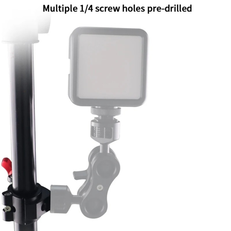Multipurpose Rod Clamp for Camera Mounting 1/4 Thread Accessories Black