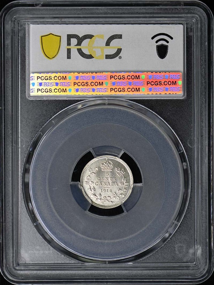1914 5C George V Canada PCGS MS64
