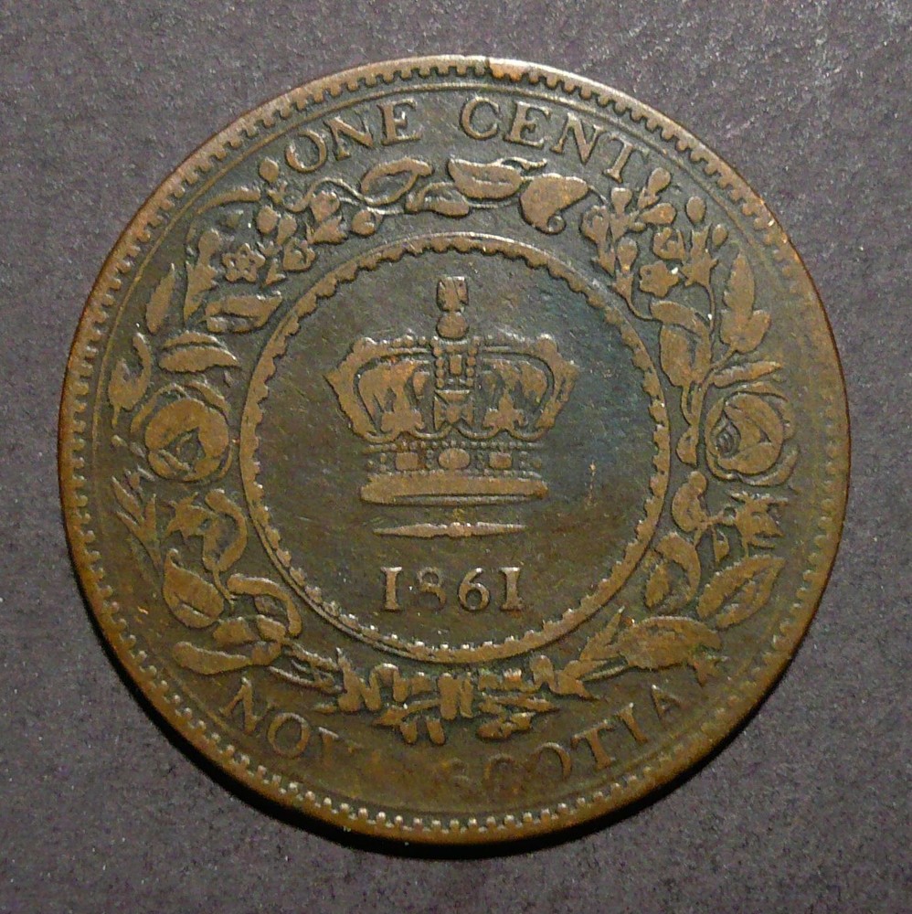 1861 Nova Scotia Large 1 Cent
