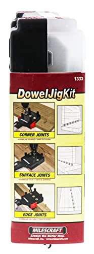 Self-Centering Dowel Jig Kit – Includes 3 Metal Bushing Sizes for Handheld Use