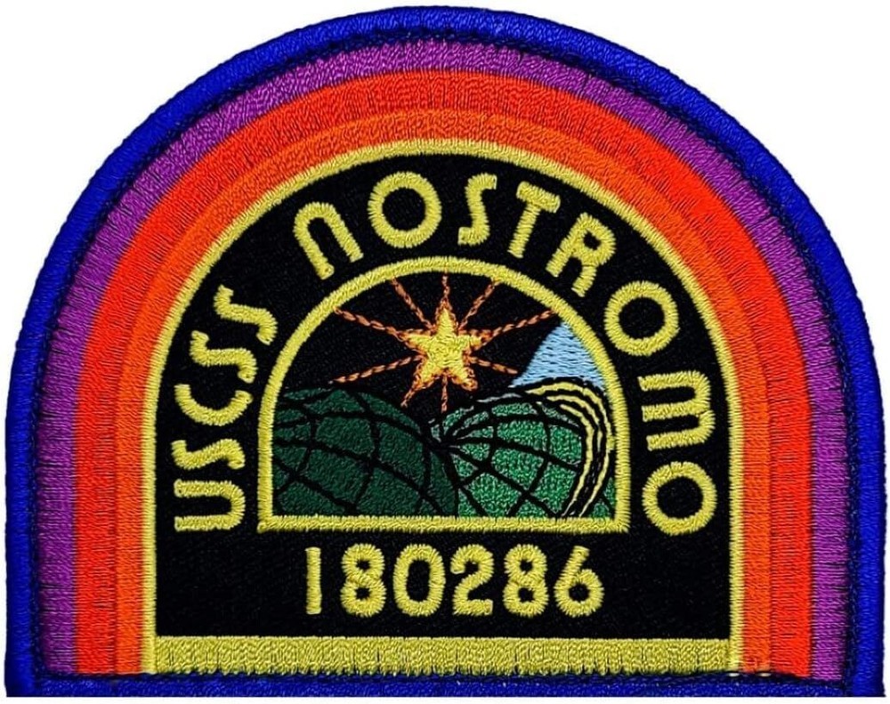 Alien U.S.C.S.S. Nostromo Crew Shoulder Embroidered Patch - 2PC Hook Backing