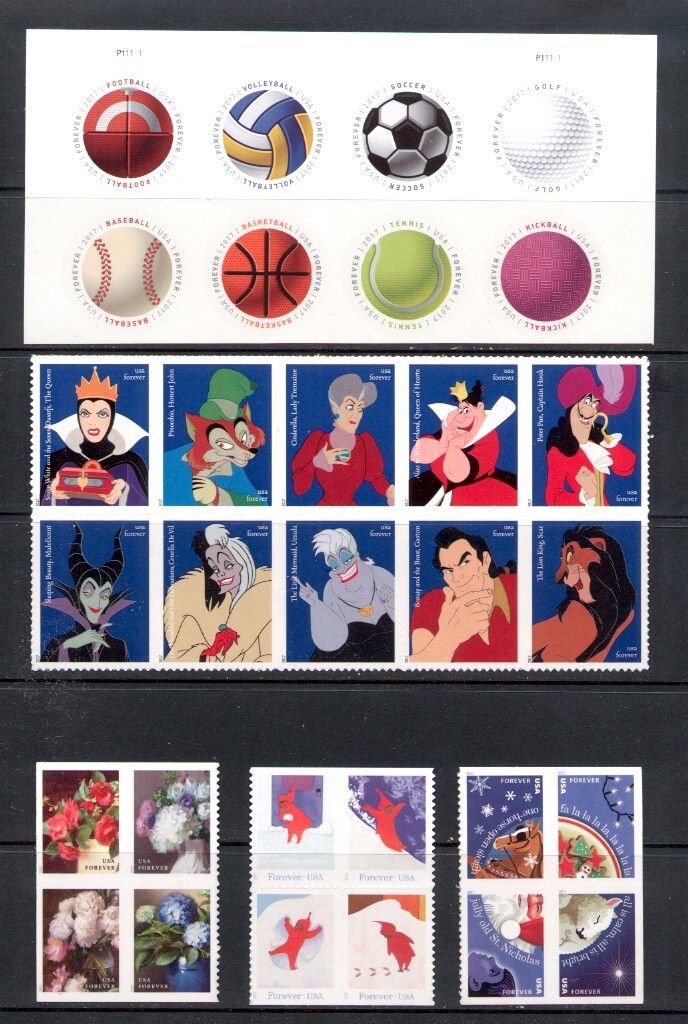 2017 U.S. COMMEMORATIVE - DEFINITIVE YEAR SET *121 STAMPS* WITH 3 SHEETS MINT-NH