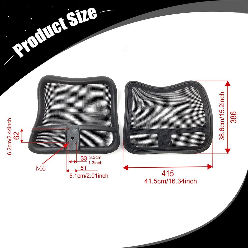 Exercise Bicycle Backrest Mesh Back Cushion Multipurpose Easy Installation