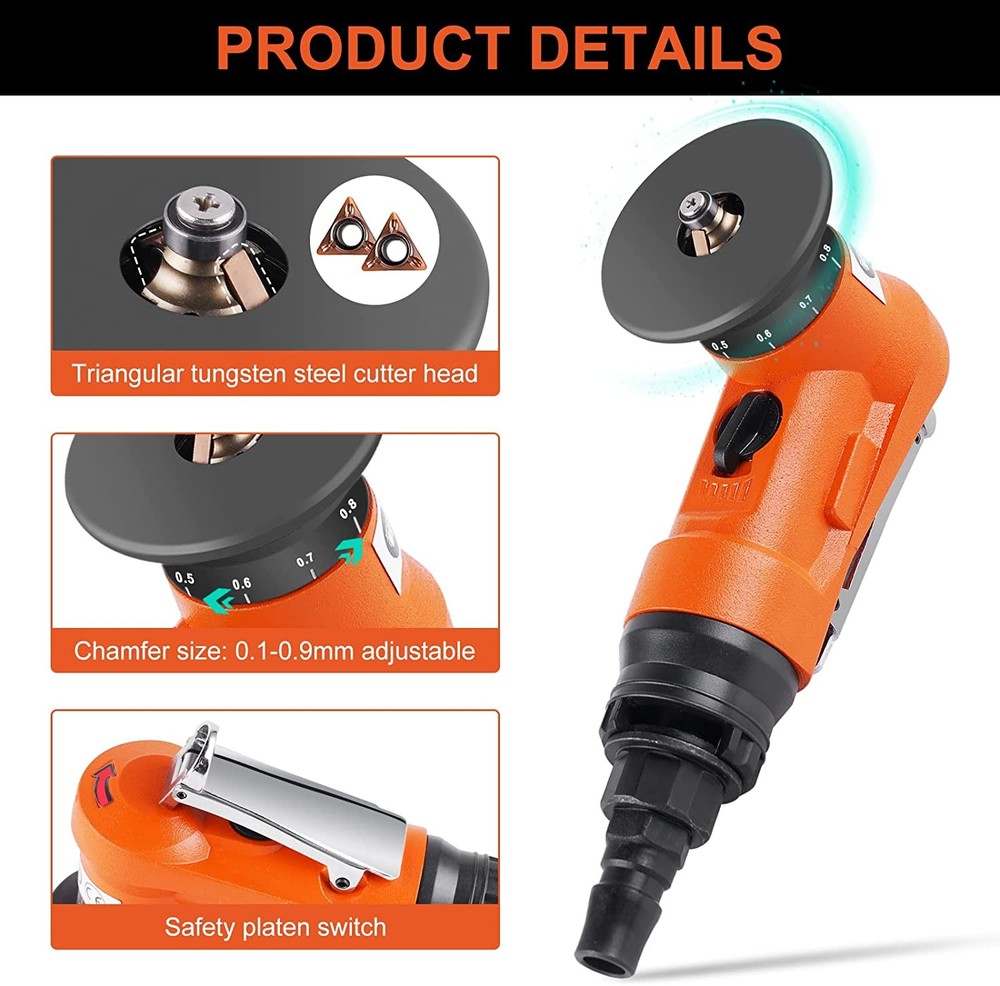 Mini Pneumatic Chamfering Machine Portable Trimmer Straight Deburring Hand Tool
