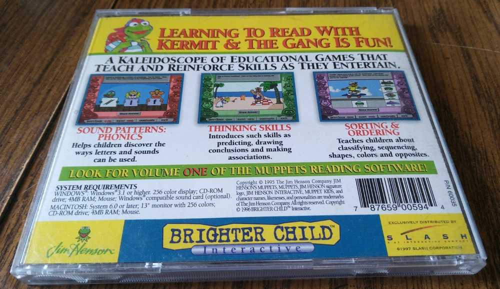 Muppets Reading Software Volume 2 (1995 Brighter Child Interactive)