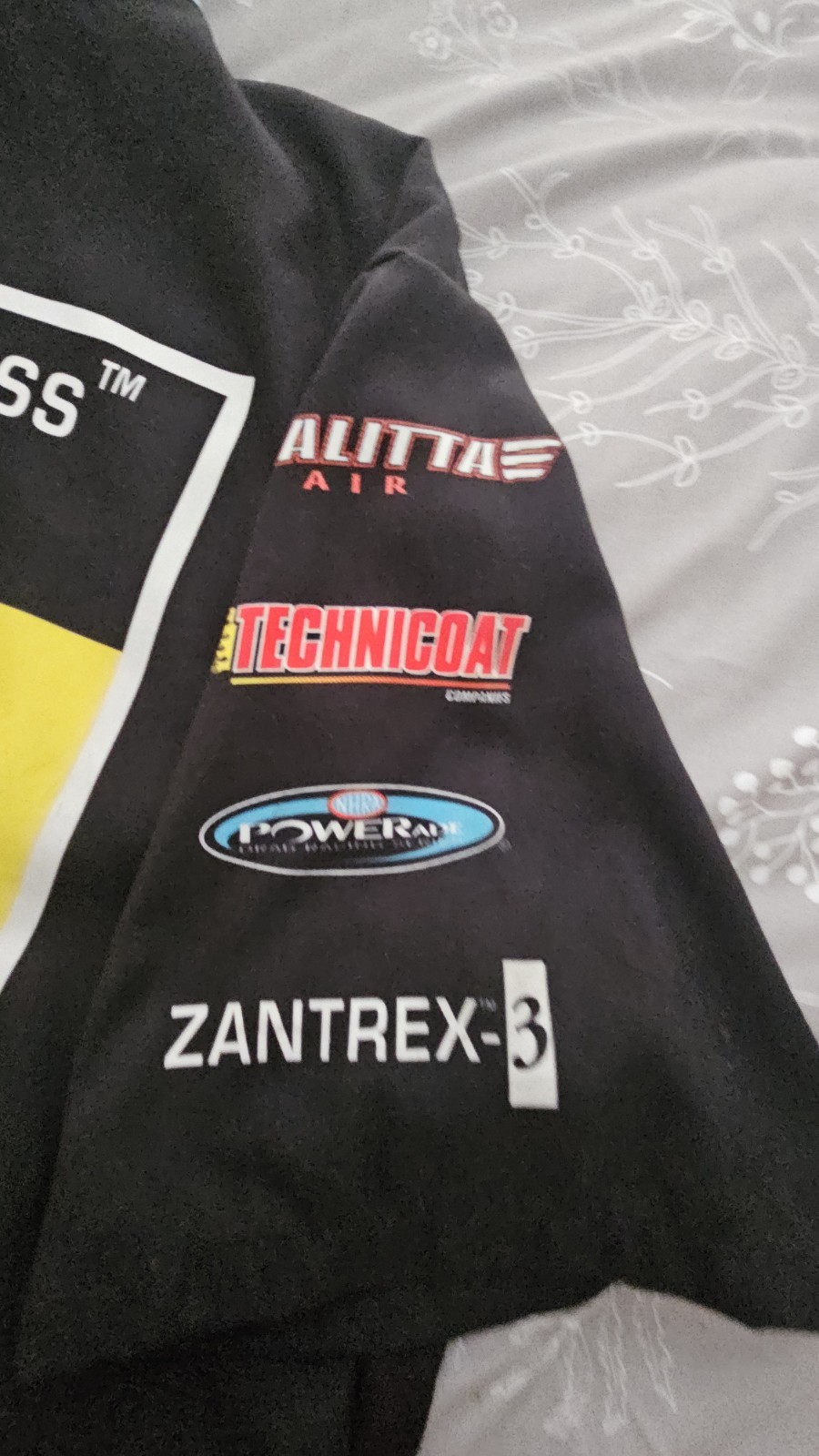 Vintage Rare NHRA David Grubnic signed Kalitta Air Race Worn crew shirt Large