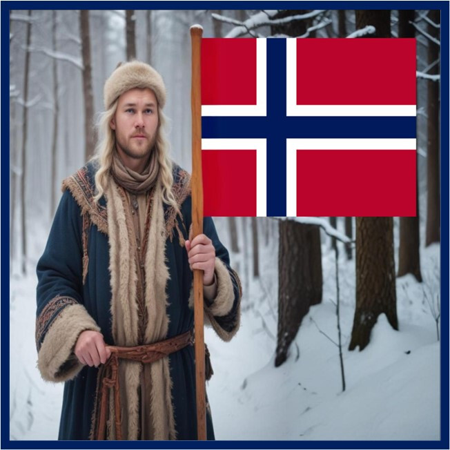 30 Custom Norwegian Man Personalized Address Labels