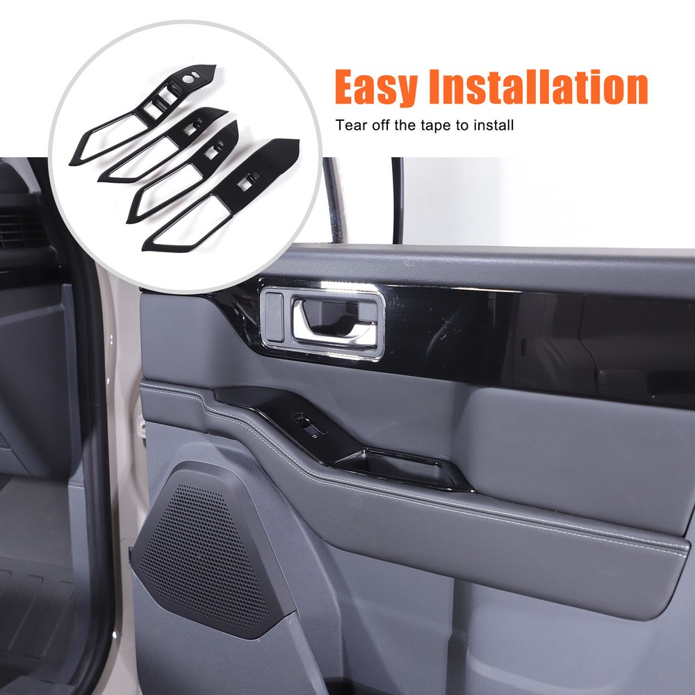 Gloss Black Power Window Switch Button Trim Frame For Ineos Grenadier