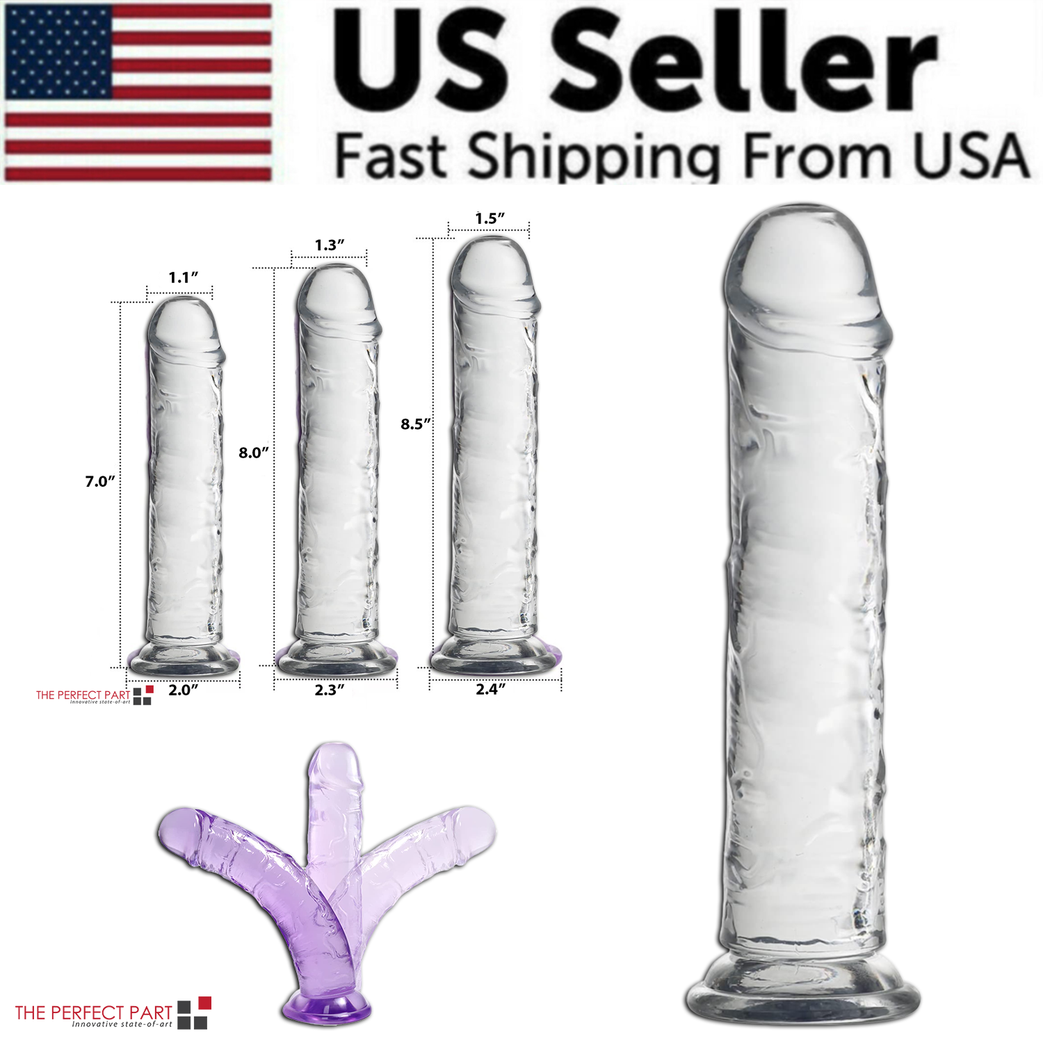 Jelly Dong Dildo Suction Cup G-Spot Waterproof Realistic Cock Veined Dildos Anal