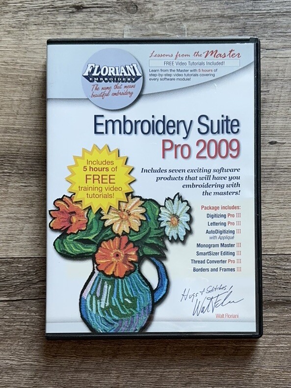 Floriani Professional Suite Pro 2009 Embroidery Software CD - 7 Programs HTF OOP