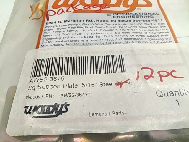 Square Support 5/16 12 Pcs - 2000 Polaris NOS