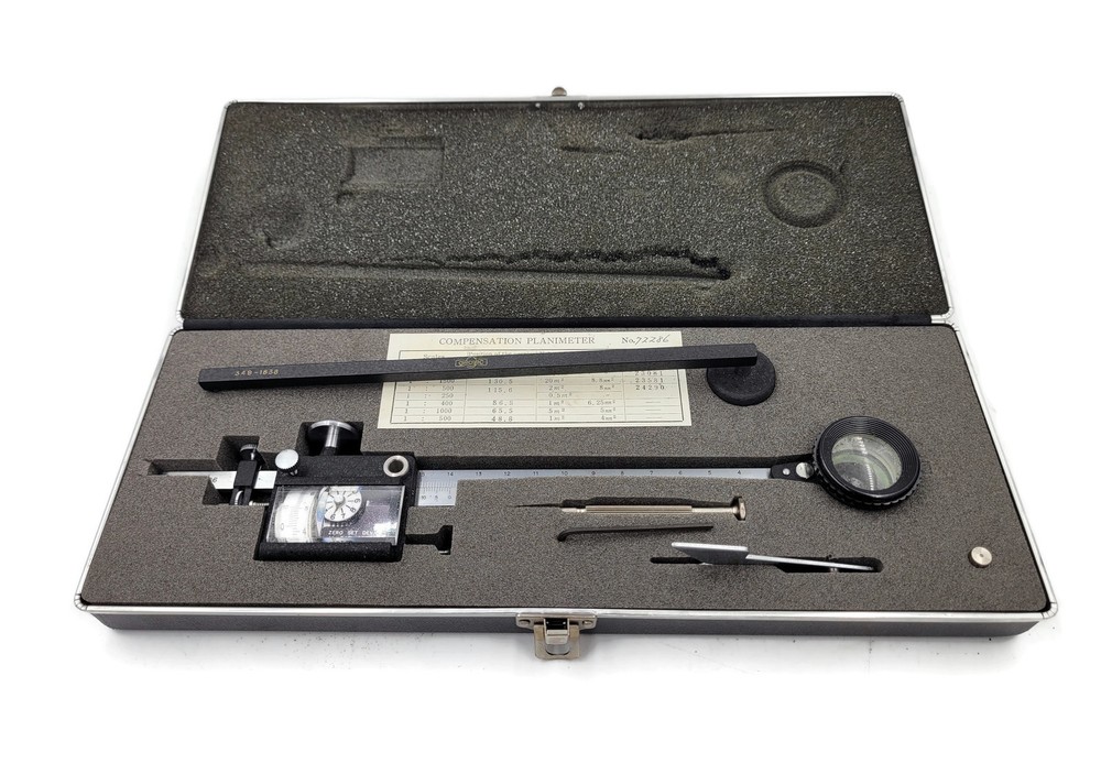 Vintage Geotec Zero Setting Compensating Planimeter 481120